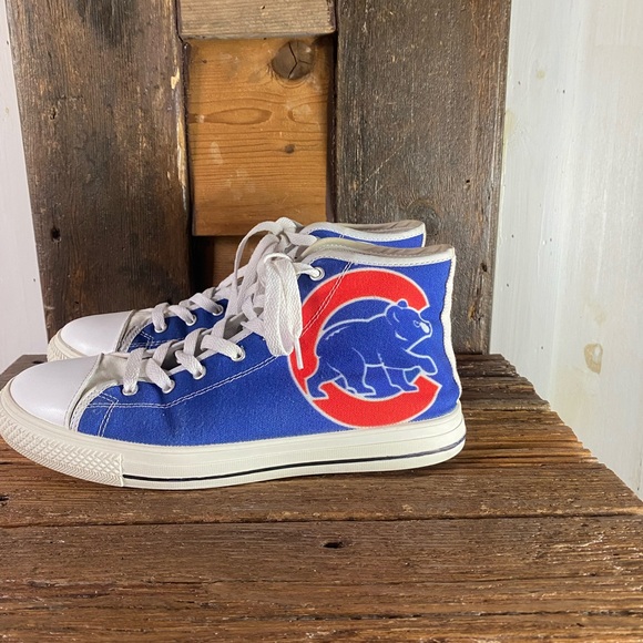 CHICAGO CUBS HIGH TOP CANVAS SNEAKERS - Picture 3 of 9